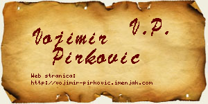 Vojimir Pirković vizit kartica